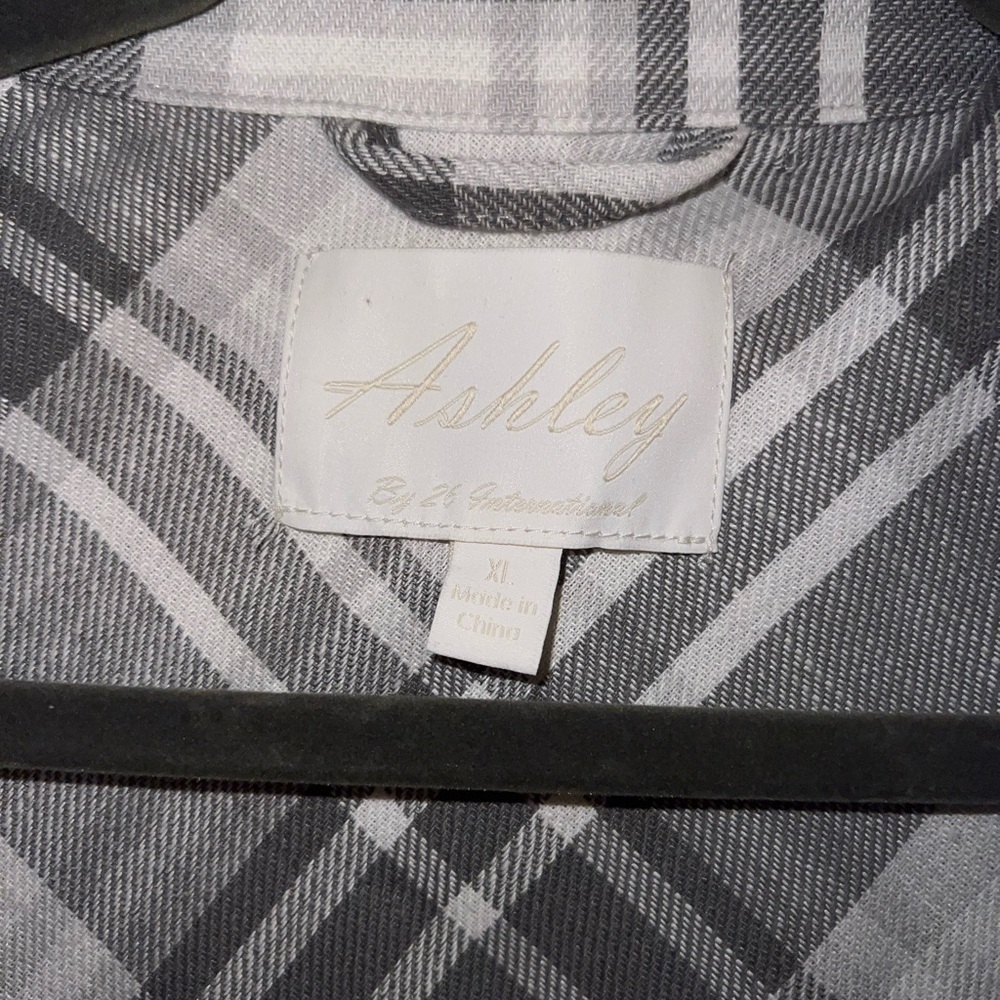 Grey oversized flannel